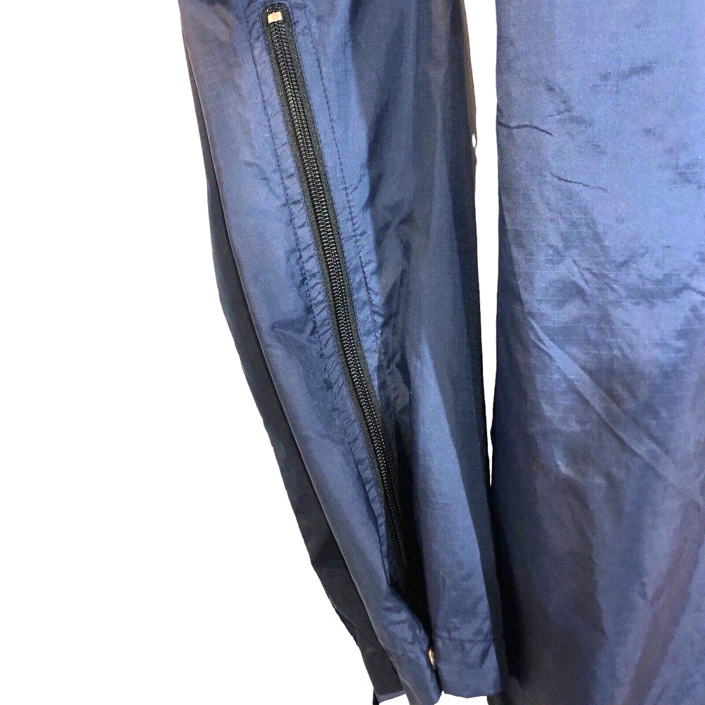 Helly Hansen Navy Nylon Shell Pants Sz L | Waterproof Outdoor Windbreaker - Picture 7 of 9